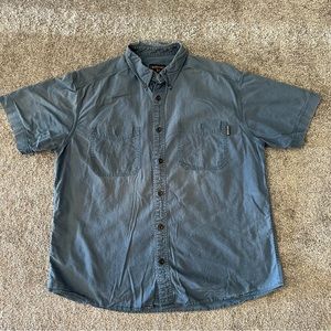 Woolrich shirt mens‎ large blue button up workwear rugged outdoors casual